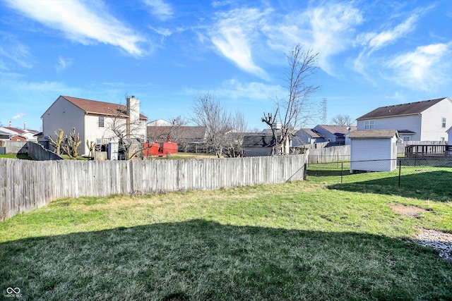 5422 Bluff View Dr, Indianapolis, IN 46217 - fenced backyard featuring a residential view