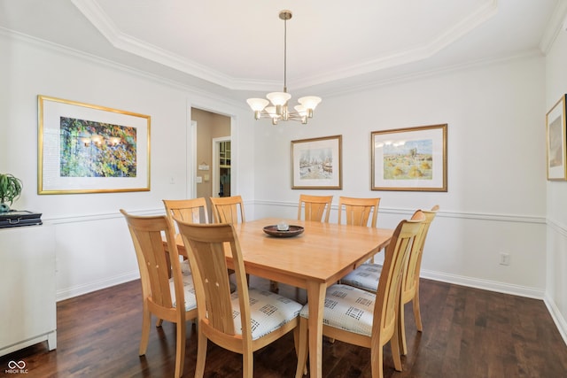 12068 Bayhill Dr, Carmel, IN 46033 - dining room featuring a chandelier, wood finished floors, and crown molding