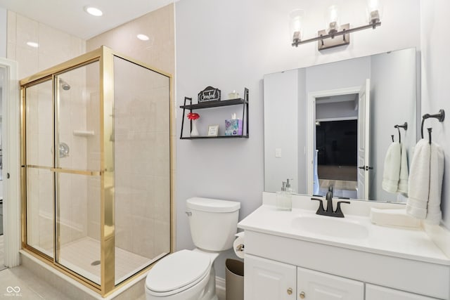 12068 Bayhill Dr, Carmel, IN 46033 - full bathroom with vanity and a shower stall