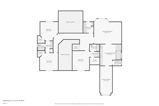 12068 Bayhill Dr, Carmel, IN 46033 - view of floor plan / room layout