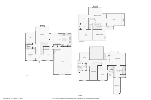 12068 Bayhill Dr, Carmel, IN 46033 - view of property floor plan