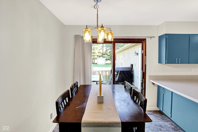 1328 E 600 N, West Lafayette, IN 47906 - dining area with a chandelier and baseboards