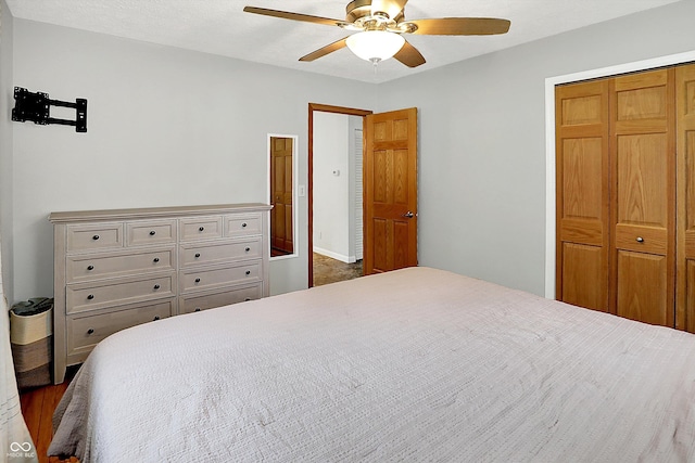 1328 E 600 N, West Lafayette, IN 47906 - bedroom featuring a closet and a ceiling fan