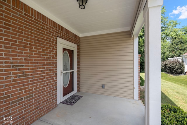 471 Harvest Moon Dr, Greencastle, IN 46135 - property entrance featuring brick siding