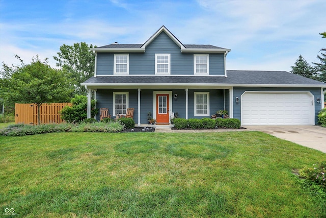 17101 Rushmore Dr, Westfield, IN 46074 - traditional home featuring concrete driveway, an attached garage, a porch, and roof with shingles