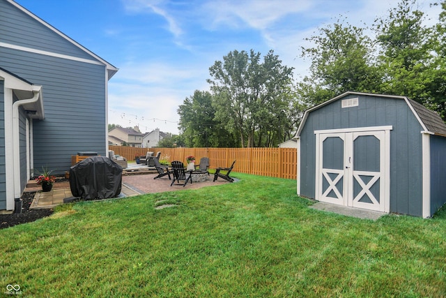 17101 Rushmore Dr, Westfield, IN 46074 - view of yard with a storage shed and a patio