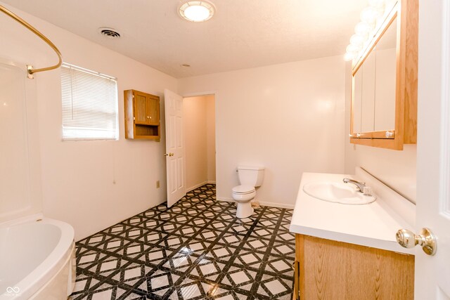 4729 Hittle Dr, Indianapolis, IN 46239 - bathroom with vanity, a tub to relax in, tile patterned floors, and a shower