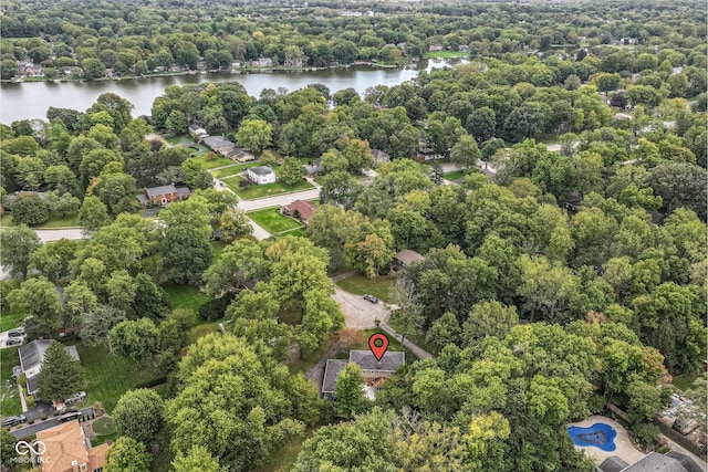 3012 Rollshore Ct, Carmel, IN 46033 - drone / aerial view of a large body of water and a forest