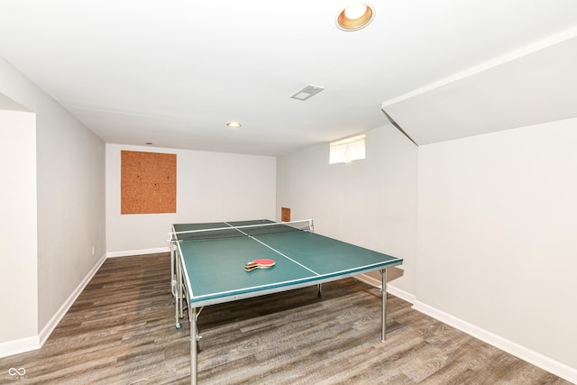 3012 Rollshore Ct, Carmel, IN 46033 - playroom with wood finished floors and recessed lighting