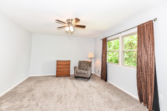 3012 Rollshore Ct, Carmel, IN 46033 - living area with carpet flooring and a ceiling fan