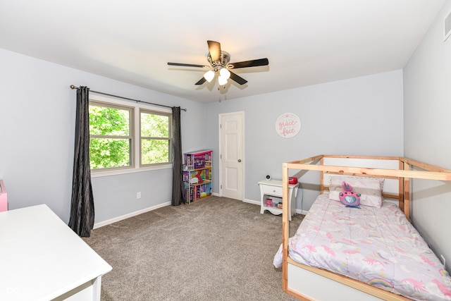 3012 Rollshore Ct, Carmel, IN 46033 - carpeted bedroom featuring baseboards and ceiling fan