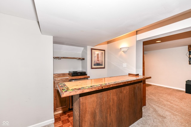 3012 Rollshore Ct, Carmel, IN 46033 - indoor dry bar featuring baseboards and light carpet