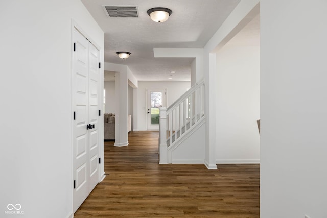 10524 Broadford St, Indianapolis, IN 46239 - hall featuring wood finished floors and stairway