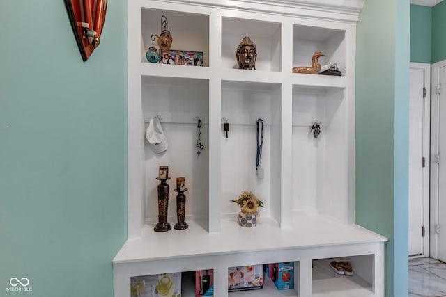 1358 Avocet Dr, Greenwood, IN 46143 - mudroom featuring built in features