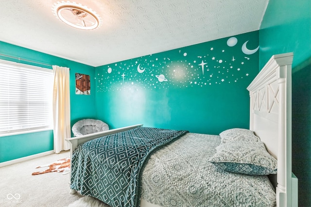 1358 Avocet Dr, Greenwood, IN 46143 - carpeted bedroom featuring a textured ceiling and baseboards