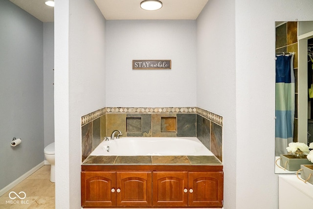 5322 Lily Pad Ln, Indianapolis, IN 46237 - full bathroom with toilet and a garden tub