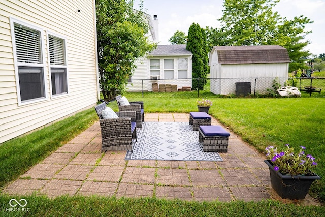 5322 Lily Pad Ln, Indianapolis, IN 46237 - fenced backyard with a patio area