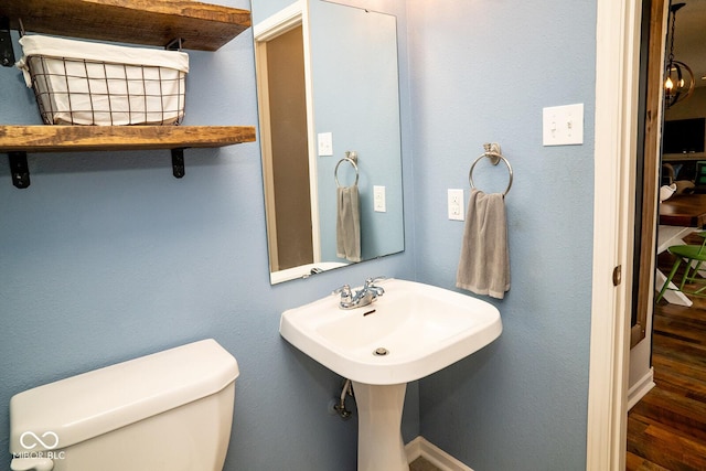 5322 Lily Pad Ln, Indianapolis, IN 46237 - bathroom featuring toilet and wood finished floors