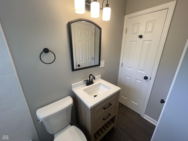 3119 N Fuller Dr, Indianapolis, IN 46224 - bathroom featuring vanity and wood finished floors