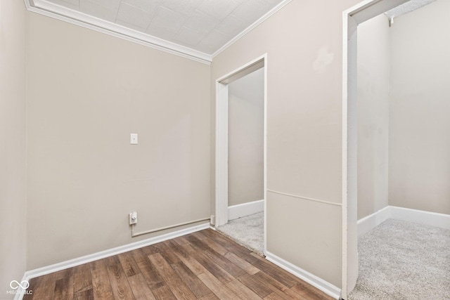 1418 S 7th St, Terre Haute, IN 47802 - spare room with ornamental molding and wood finished floors