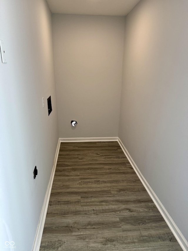 4024 Zinfandel Way, Indianapolis, IN 46254 - laundry room featuring dark wood finished floors