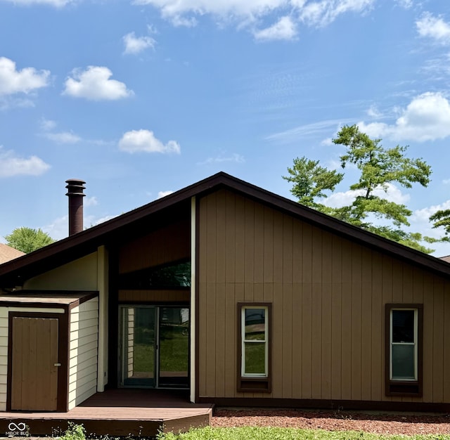 4024 Zinfandel Way, Indianapolis, IN 46254 - view of property exterior featuring a chimney and a storage unit