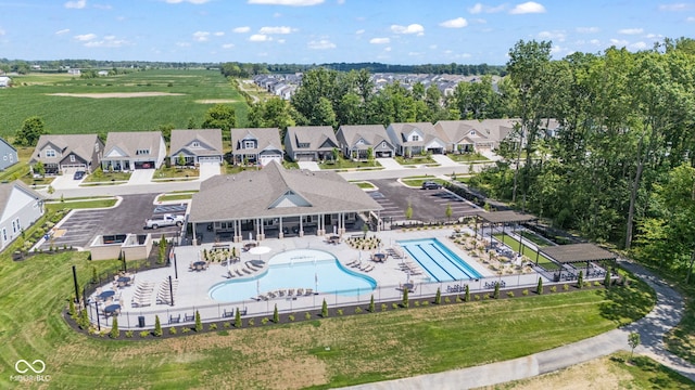 19677 Sumrall Pl, Westfield, IN 46074 - aerial view of a pool area