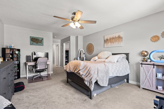 19677 Sumrall Pl, Westfield, IN 46074 - carpeted bedroom featuring an office area and ceiling fan