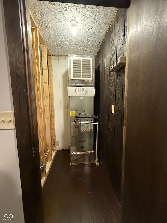 11698 N Bethesda Rd, Mooresville, IN 46158 - hallway with a textured ceiling and dark wood-style flooring