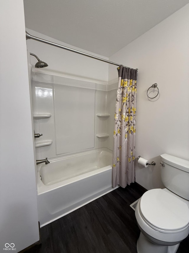 11698 N Bethesda Rd, Mooresville, IN 46158 - bathroom featuring shower / bath combo and wood finished floors