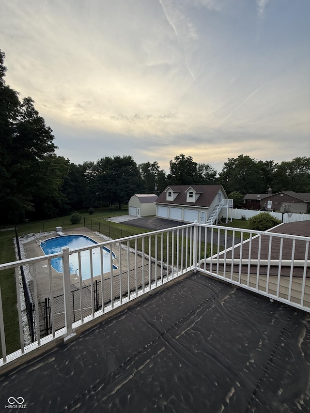 11698 N Bethesda Rd, Mooresville, IN 46158 - view of pool with an outbuilding and a fenced backyard