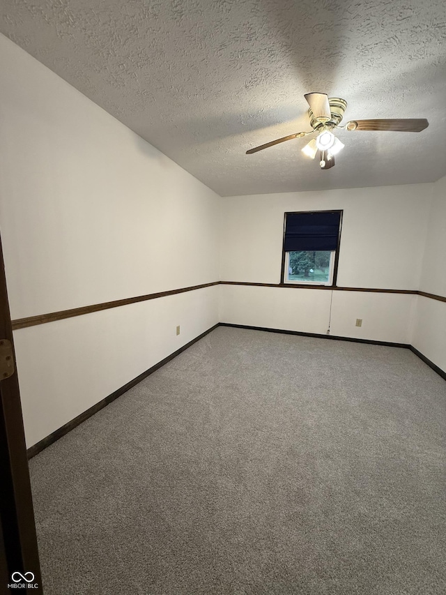 11698 N Bethesda Rd, Mooresville, IN 46158 - carpeted spare room featuring ceiling fan and a textured ceiling