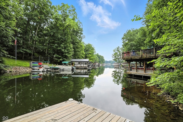 7563 Grizzly Dr, Nineveh, IN 46164 - dock area featuring a water view