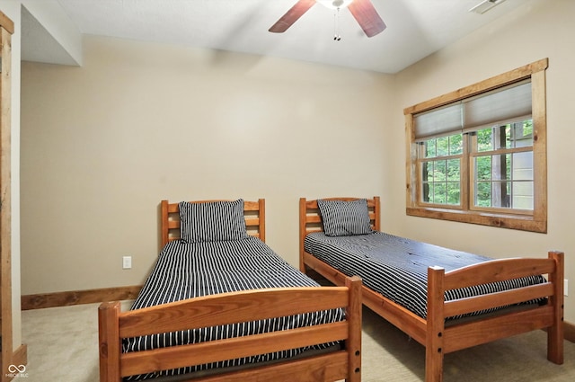 7563 Grizzly Dr, Nineveh, IN 46164 - carpeted bedroom featuring baseboards and a ceiling fan