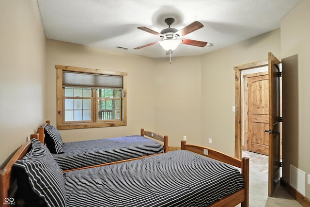 7563 Grizzly Dr, Nineveh, IN 46164 - bedroom featuring light carpet and ceiling fan