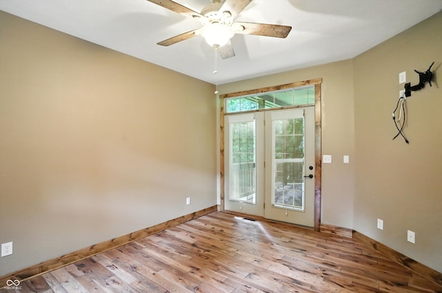 7563 Grizzly Dr, Nineveh, IN 46164 - spare room with wood finished floors and ceiling fan