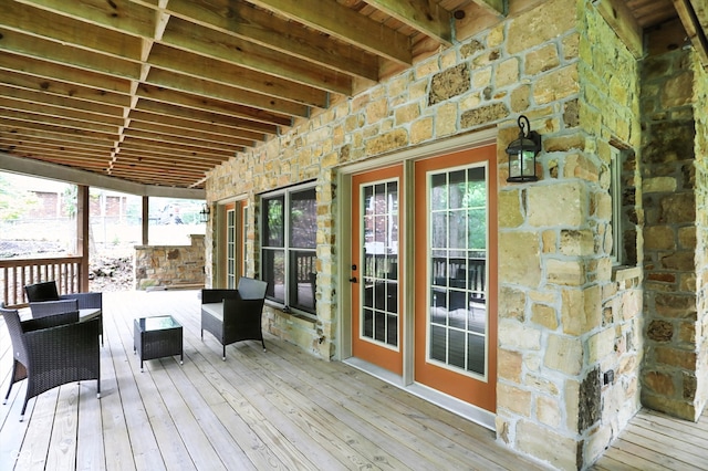 7563 Grizzly Dr, Nineveh, IN 46164 - wooden deck featuring an outdoor hangout area