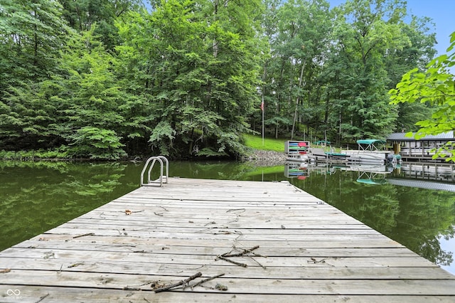 7563 Grizzly Dr, Nineveh, IN 46164 - dock area featuring a water view