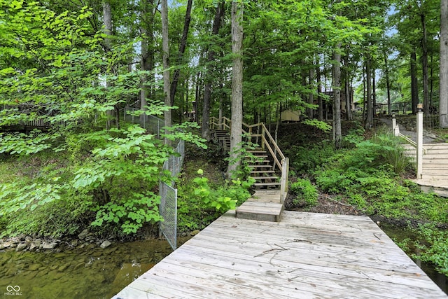 7563 Grizzly Dr, Nineveh, IN 46164 - dock area featuring stairs and a deck