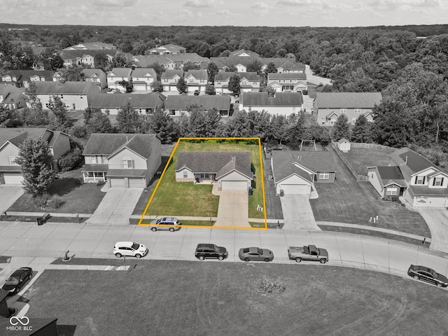 3914 Chenango Pl, West Lafayette, IN 47906 - aerial view of residential area with property parcel outlined