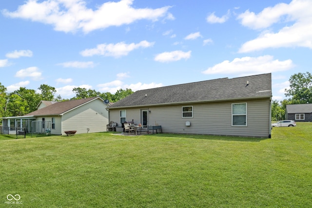 3914 Chenango Pl, West Lafayette, IN 47906 - back of house featuring a patio area and roof with shingles