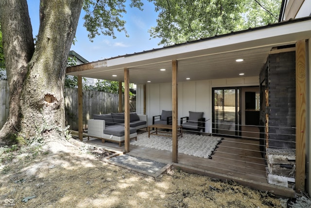 8138 Harrison Dr, Lawrence, IN 46226 - view of patio / terrace with an outdoor living space