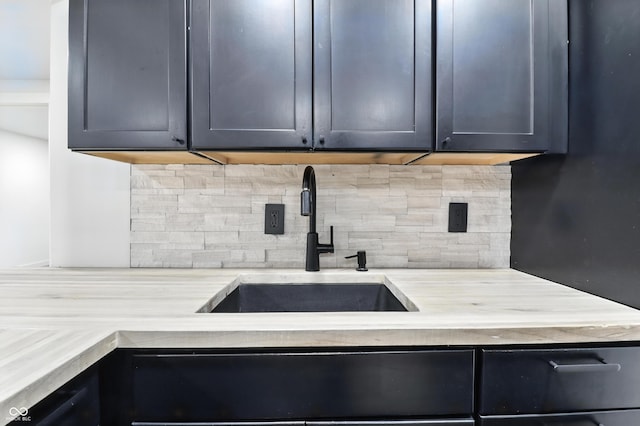 8138 Harrison Dr, Lawrence, IN 46226 - kitchen featuring decorative backsplash and light countertops