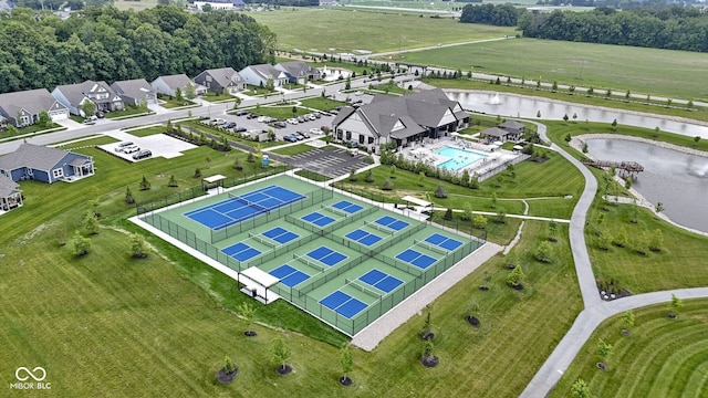 355 Ehrlich Ln, Westfield, IN 46074 - drone / aerial view of a large body of water and a pool area