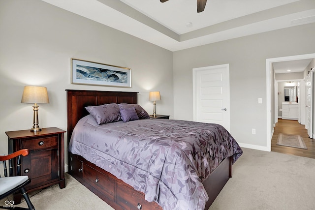 355 Ehrlich Ln, Westfield, IN 46074 - bedroom featuring light carpet and ceiling fan