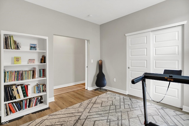 355 Ehrlich Ln, Westfield, IN 46074 - workout area with wood finished floors and baseboards