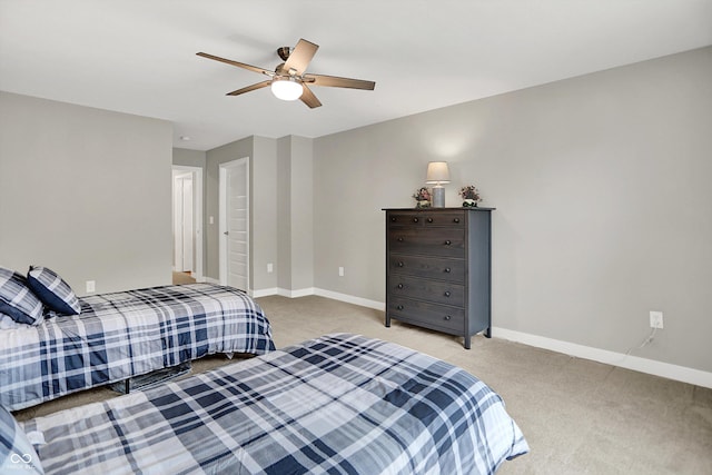 355 Ehrlich Ln, Westfield, IN 46074 - bedroom with light carpet and a ceiling fan
