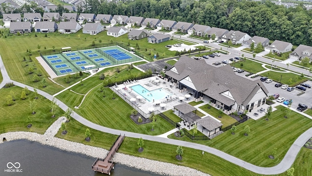 355 Ehrlich Ln, Westfield, IN 46074 - aerial overview of property's location featuring a pool area