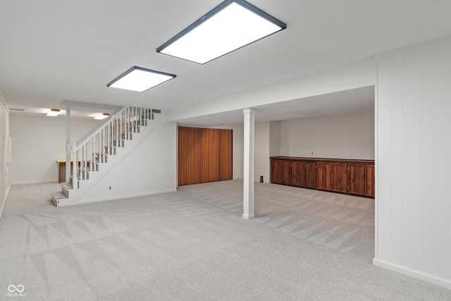 10184 Lakeshore Dr E, Carmel, IN 46033 - finished basement featuring carpet and stairway
