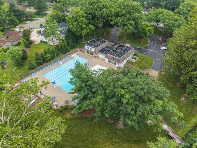10184 Lakeshore Dr E, Carmel, IN 46033 - aerial view of a pool area